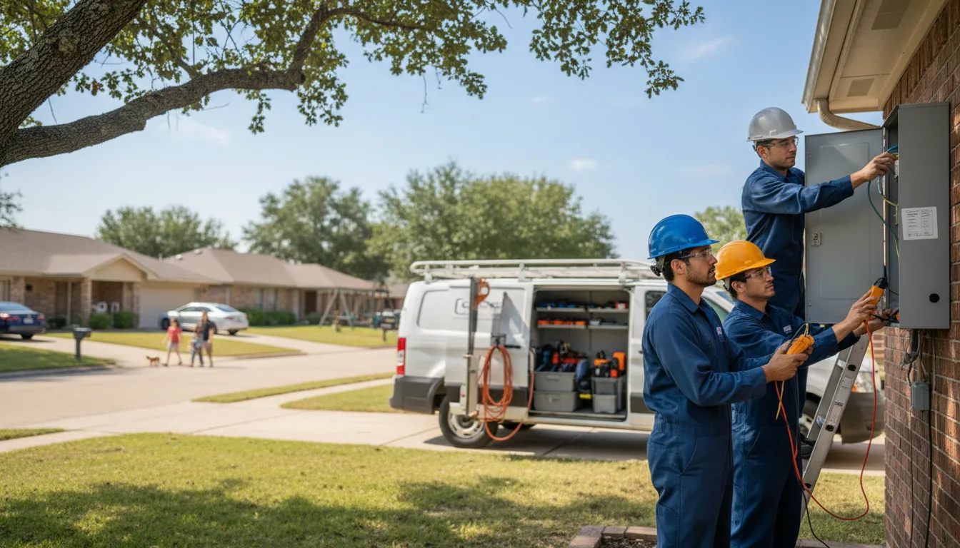 Certified electrician providing emergency electrical services in Winfield, TX